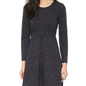 NWOT Madewell Shale Grey Marled Gia Scoop Neck Long Sleeve Dress Size 2